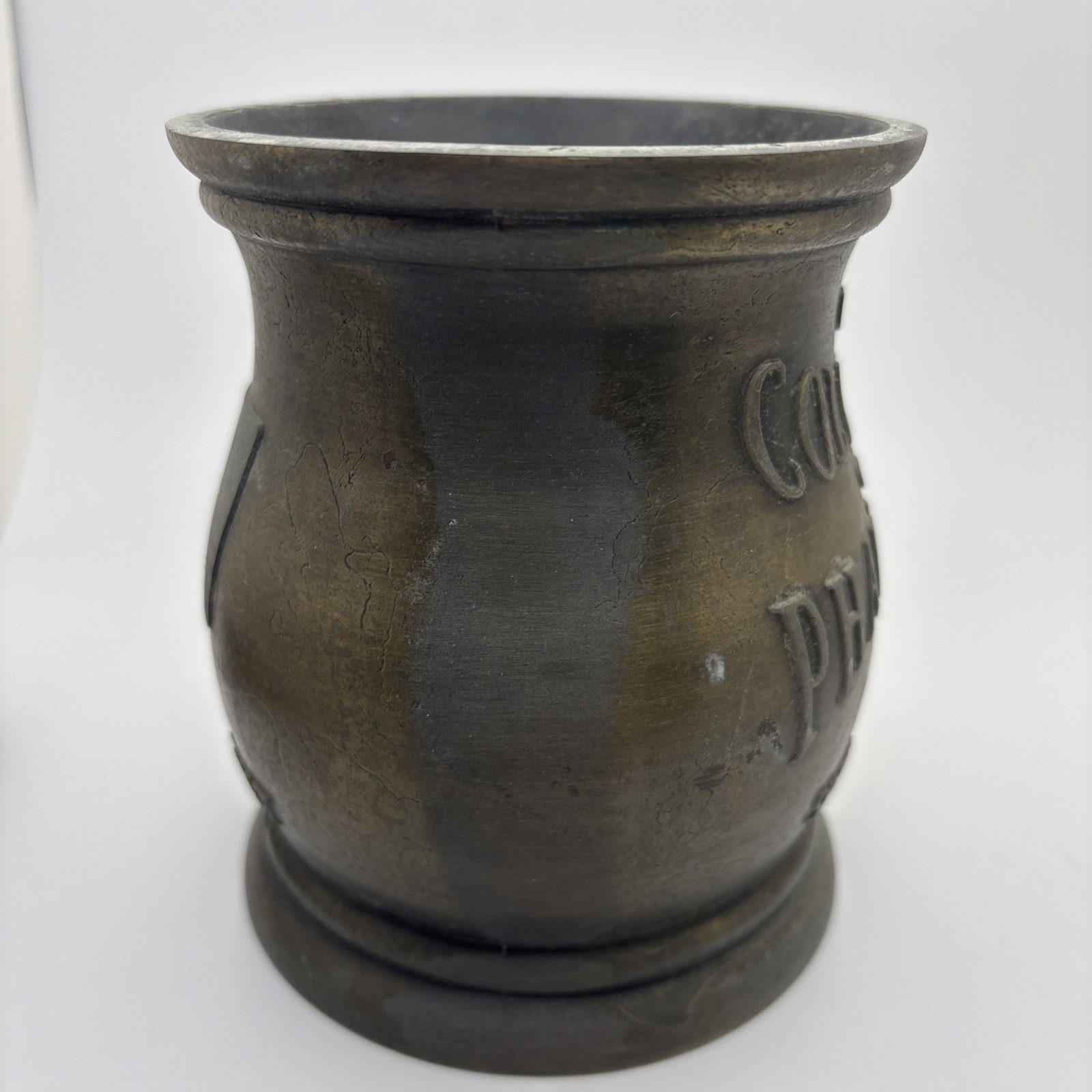 Vintage Schering Laboratories Brass Mortar & Pestle College Of Pharmacy 2001