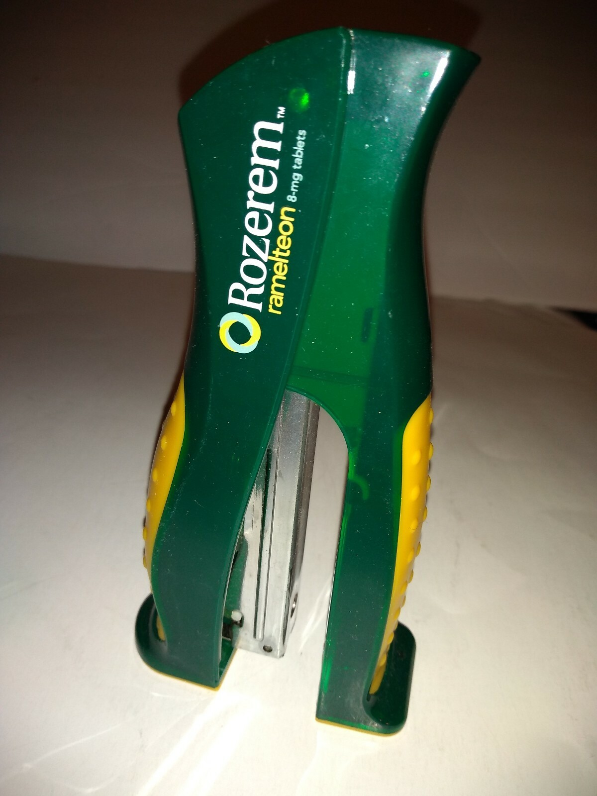 Pharmaceutical Drug Rep Rozerem Green Yellow Stapler Collectible H8
