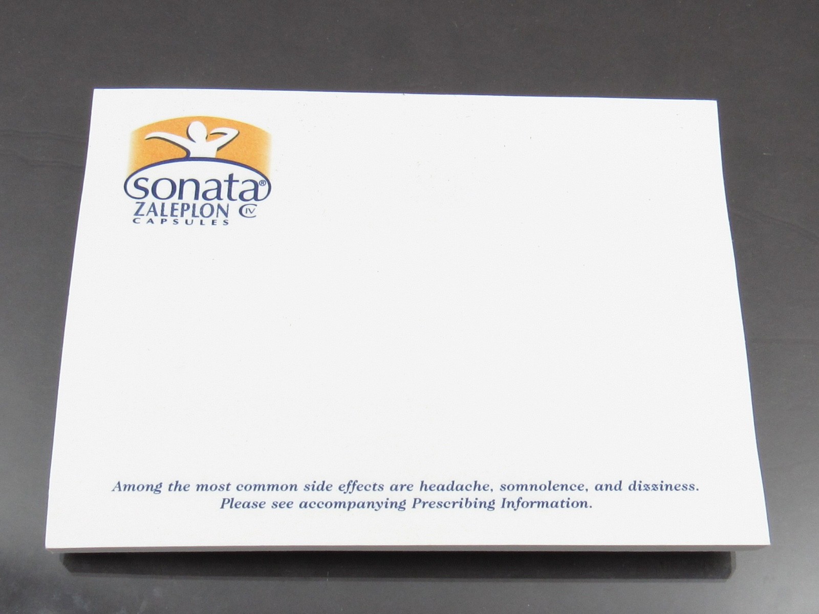 Sonata CIV PEN + Sticky Notes Drug Rep Pharmaceutical Promo Advertising w/ Info