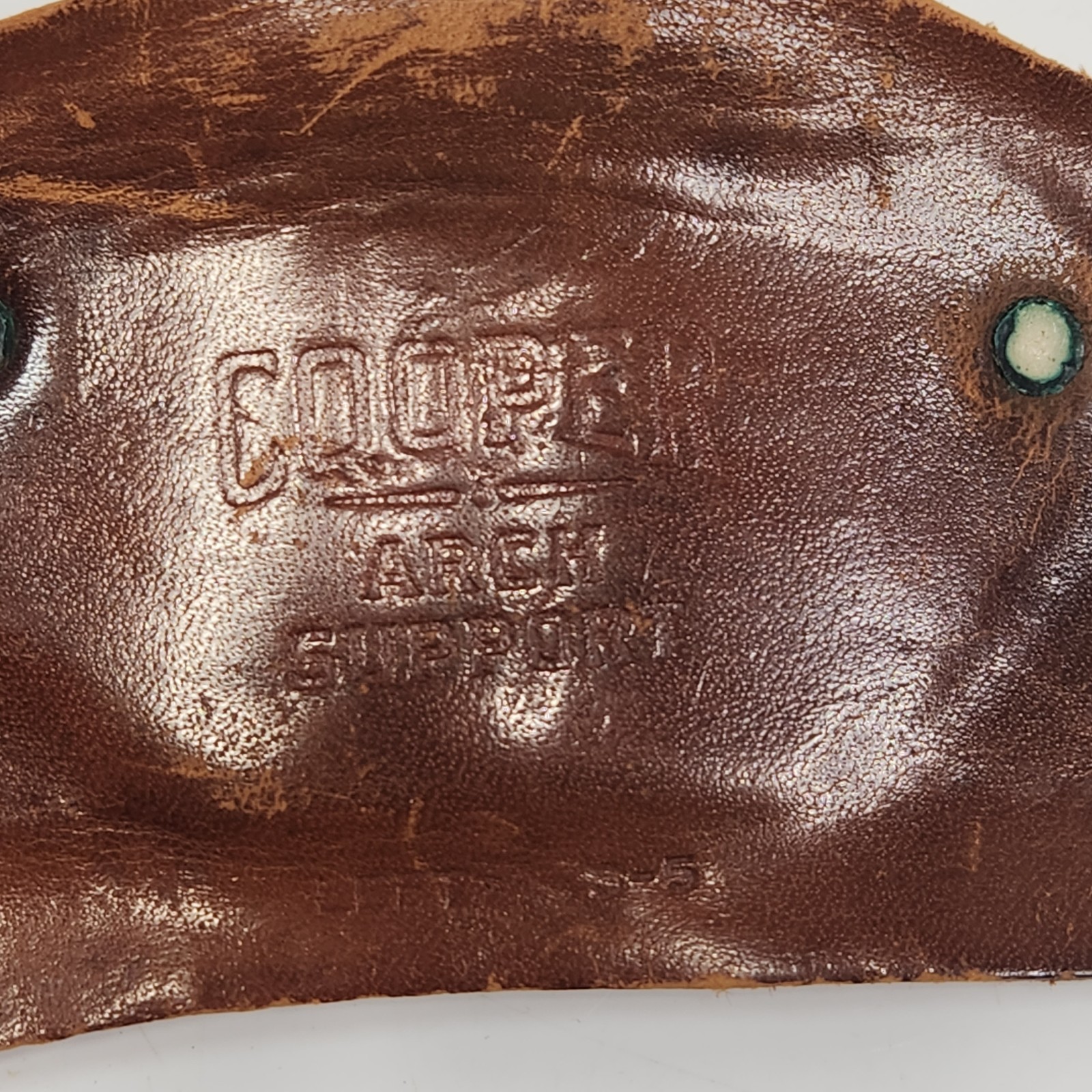 Antique VTG Cooper Arch Support Nickel Silver Left And Right Medical Leather