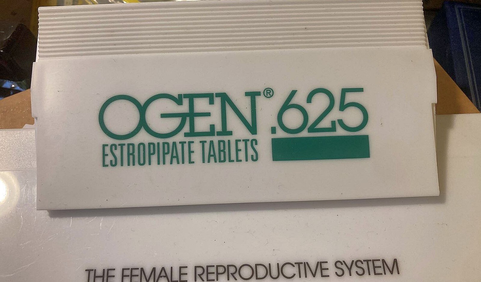 Vintage Pharmaceutical CLIPBOARD OGEN estrogen Female Reproductive System
