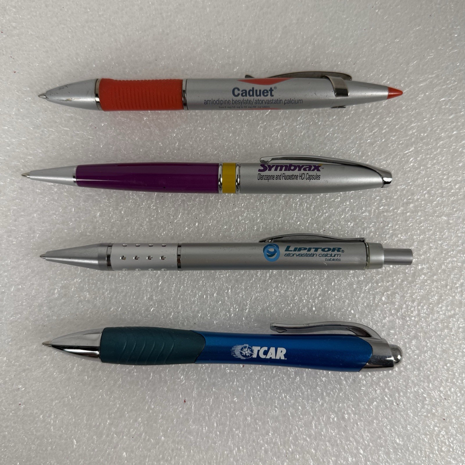 Lot Of 4 Drug Rep Pharmaceutical Medical Promo Pens Medical Advertising