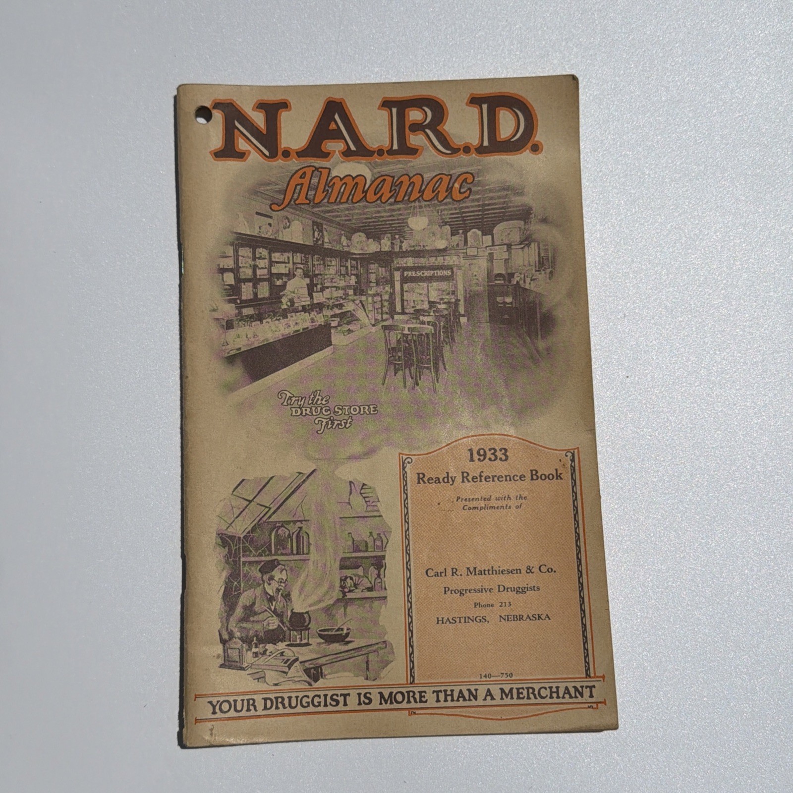1933 NARD ALMANAC National Association Retail Druggists Pharmacist Pharmacy