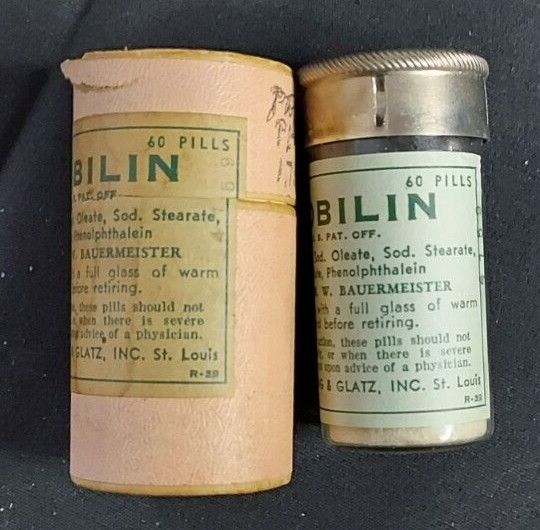 New Old Stock Medicine Box & Bottle Probilin Schering & Glatz New York St Louis