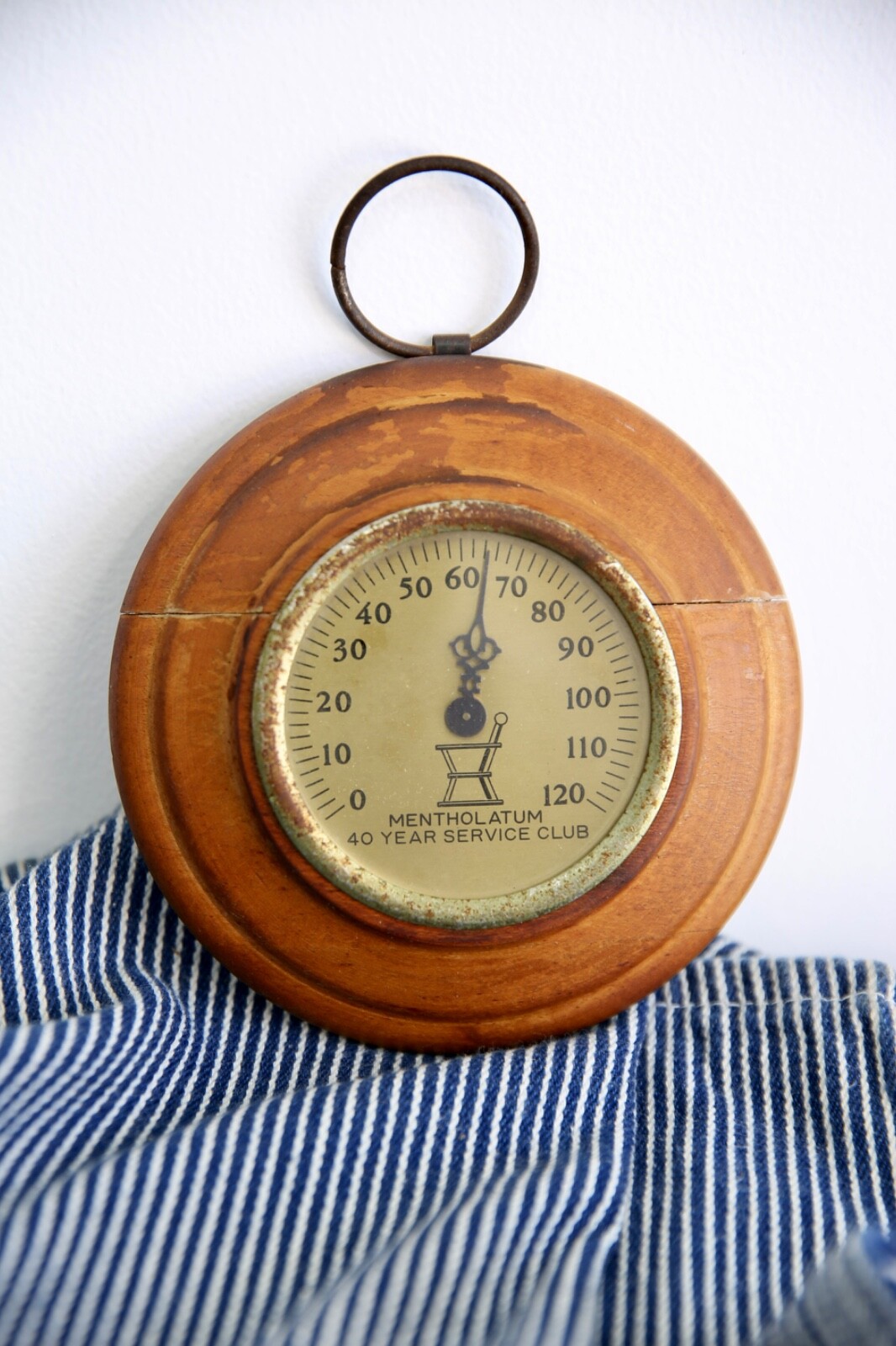 Vintage Apothecary Drug Store Thermometer MENTHOLATUM Advertising medical sign