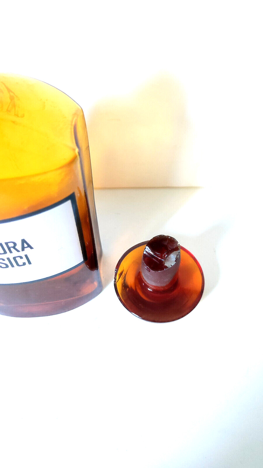 TINCTURA CAPSICI Vintage Glass Apothecary Pharmacy Brown Bottle 250ml