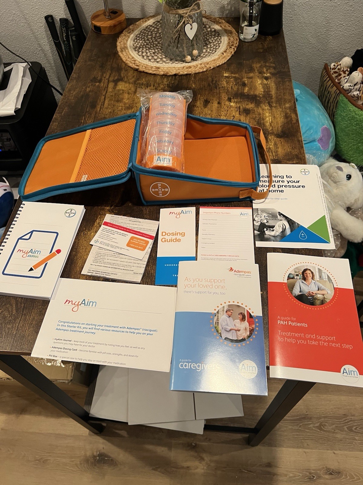 Pharmaceutical Bayer AIM Drug Rep Promo MEDICINE Bag Pill Organizer Booklets