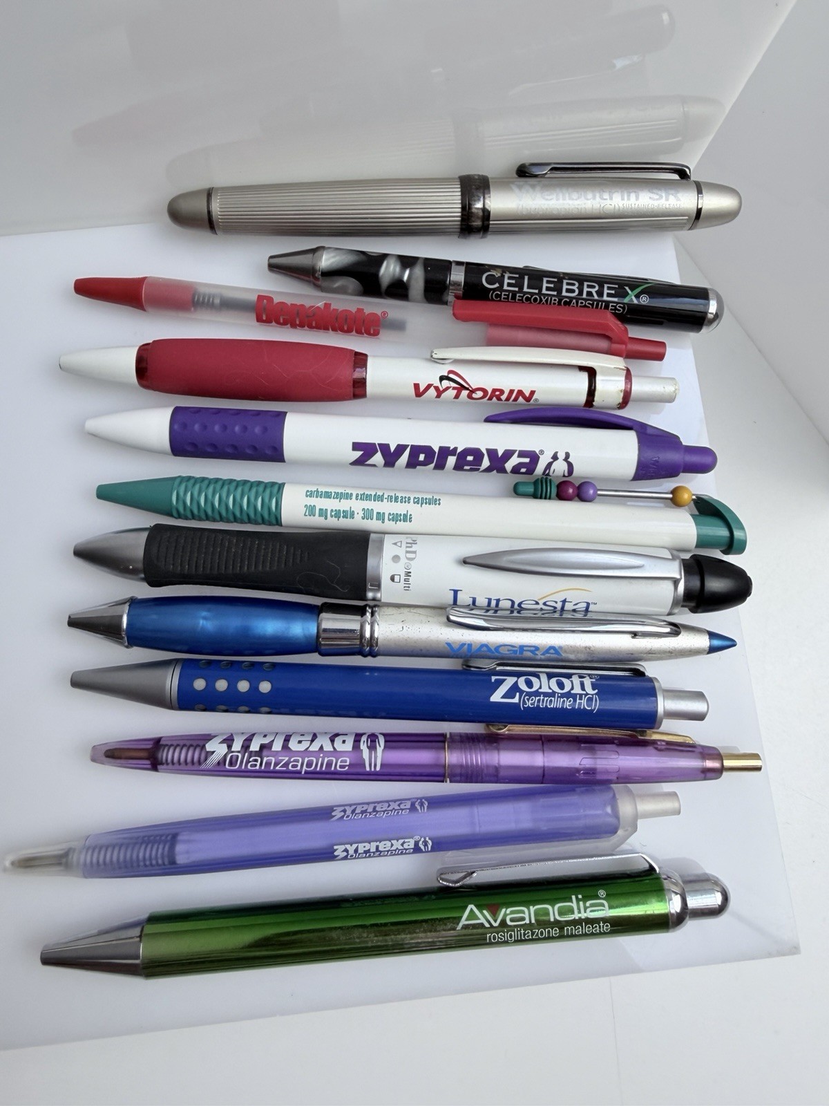 Pharmaceutical Drug Rep Collectible Promo Pens Assorted Lot of 12