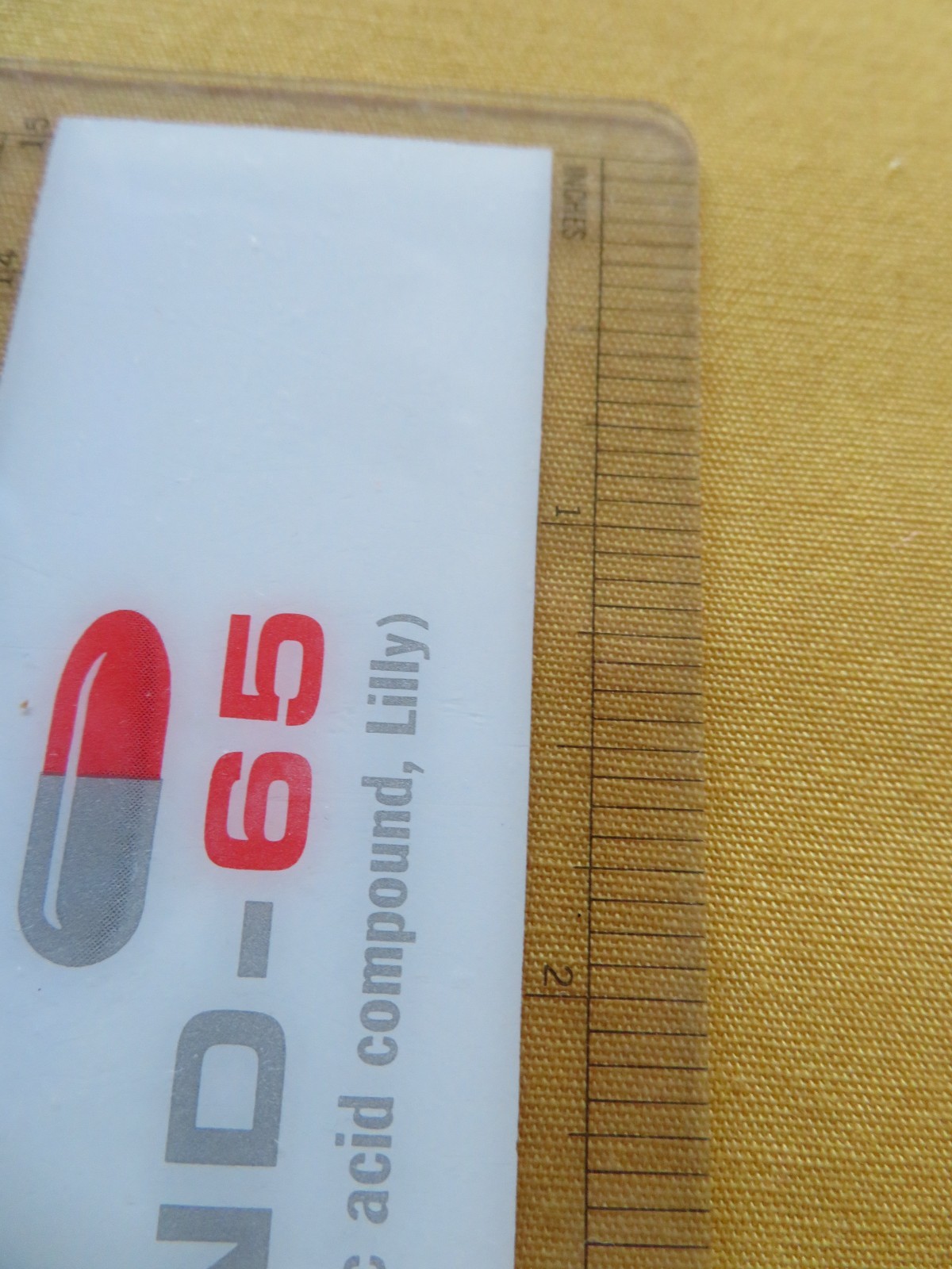 Vintage Lilly Promo 6 Inch Ruler Darvon Compound 65 Darvocet-RARE- 1963 USA