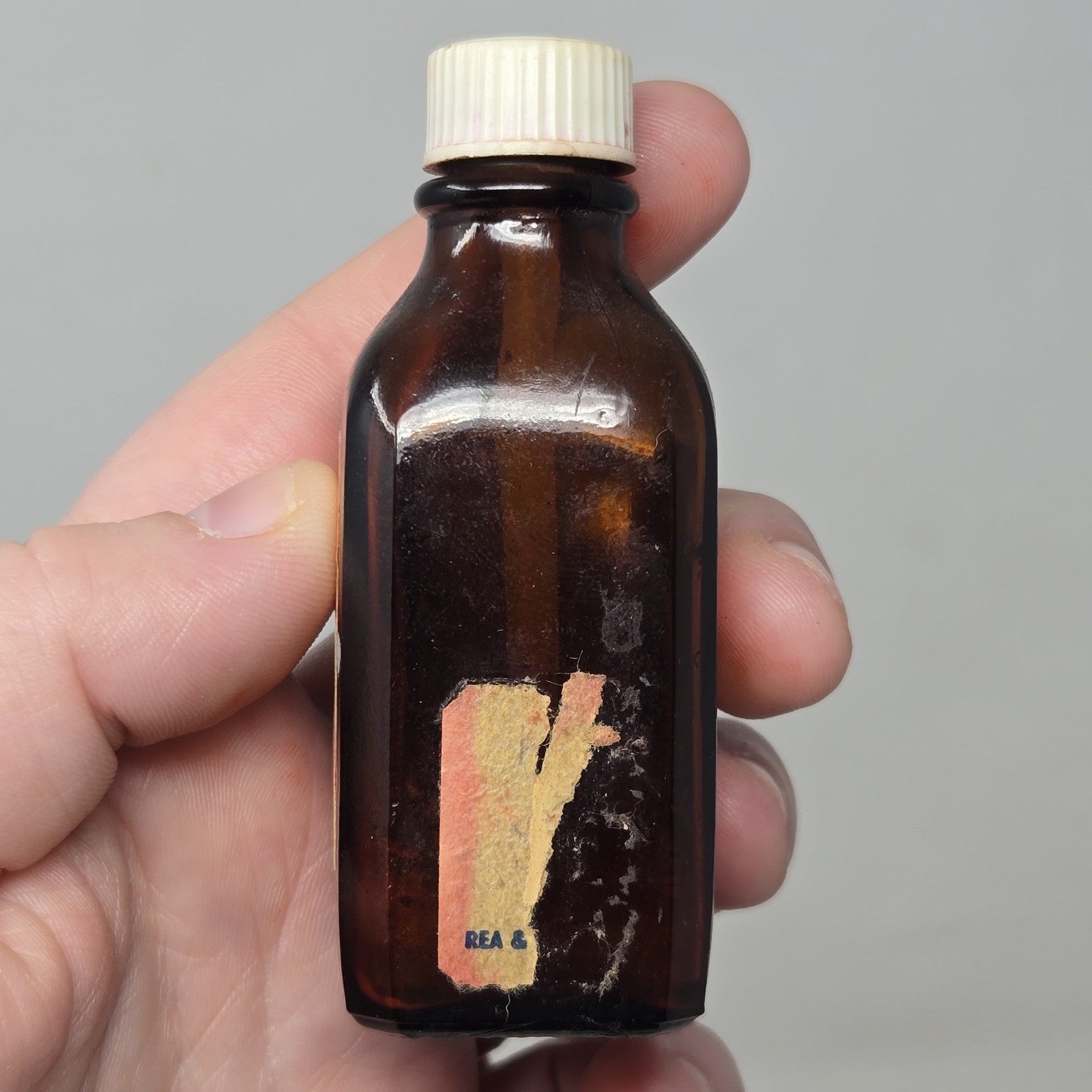 Vtg Tincture Of Merthiolate Apothecary Pharmacy Bottle Rea & Derick