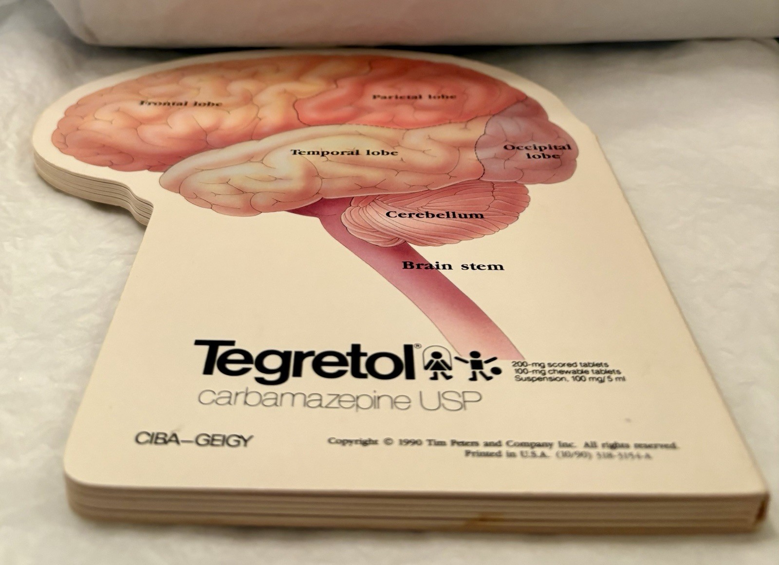 VTG 1990 TEGRETOL “PATIENT GUIDE TO THE HUMAN BRAIN” PHARMA LOGO ADVERTISING