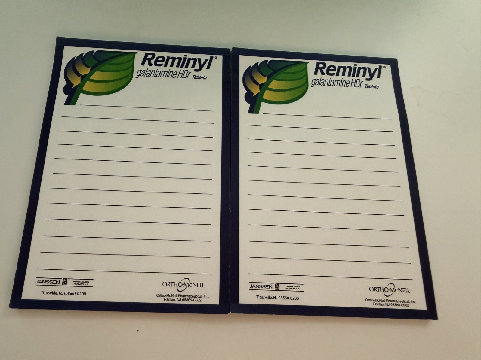 Reminyl Galantamine Post-It Sticky Note Pads Drug Rep Pharmaceutical