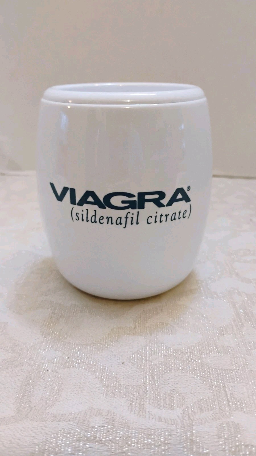 Viagra Office Desk Pen And Pencil Organizer Pharmaceutical Promotional Cup NOS