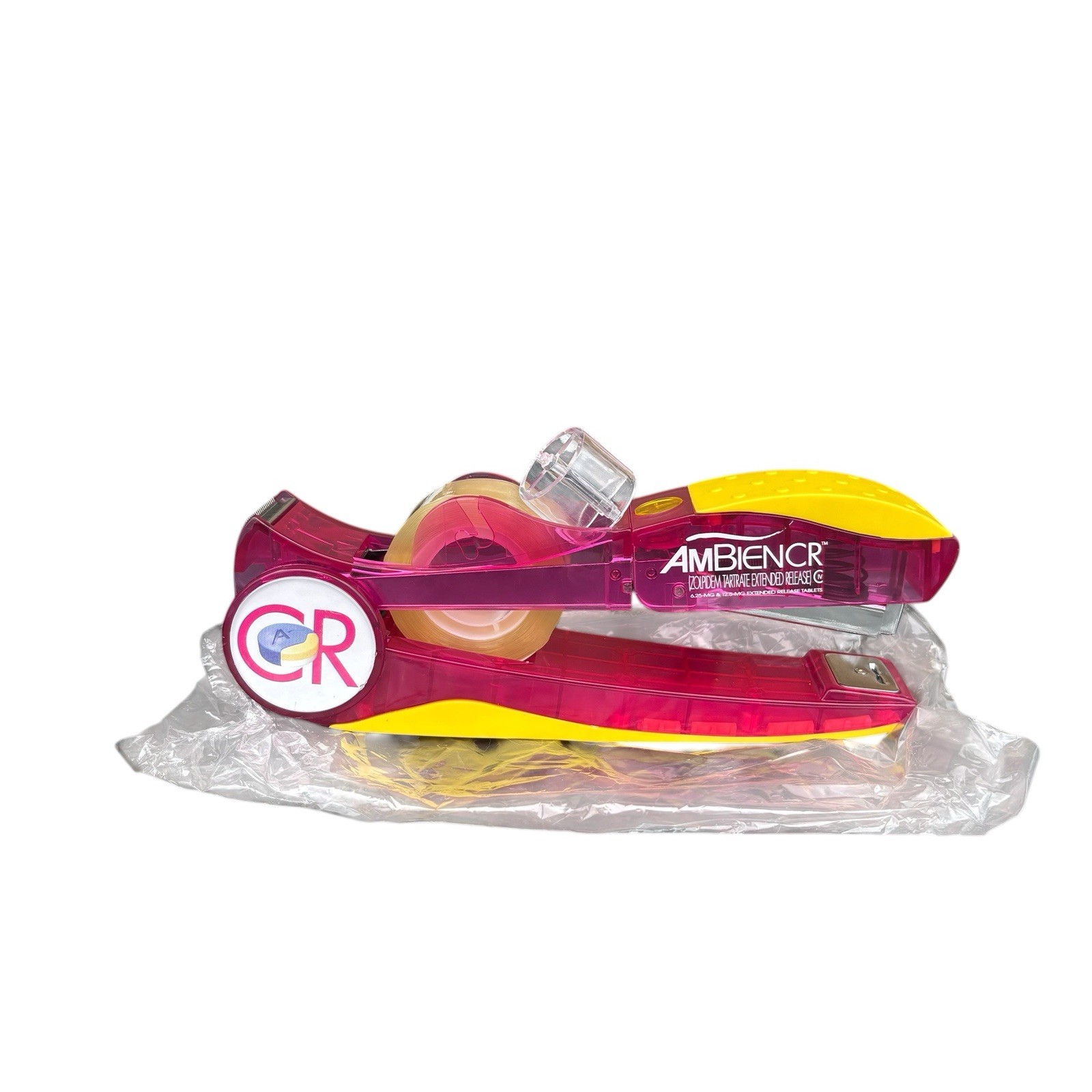 NEW Ambien CR Pharmaceutical Drug Rep Collectible Stapler Tape Dispenser Tapeler