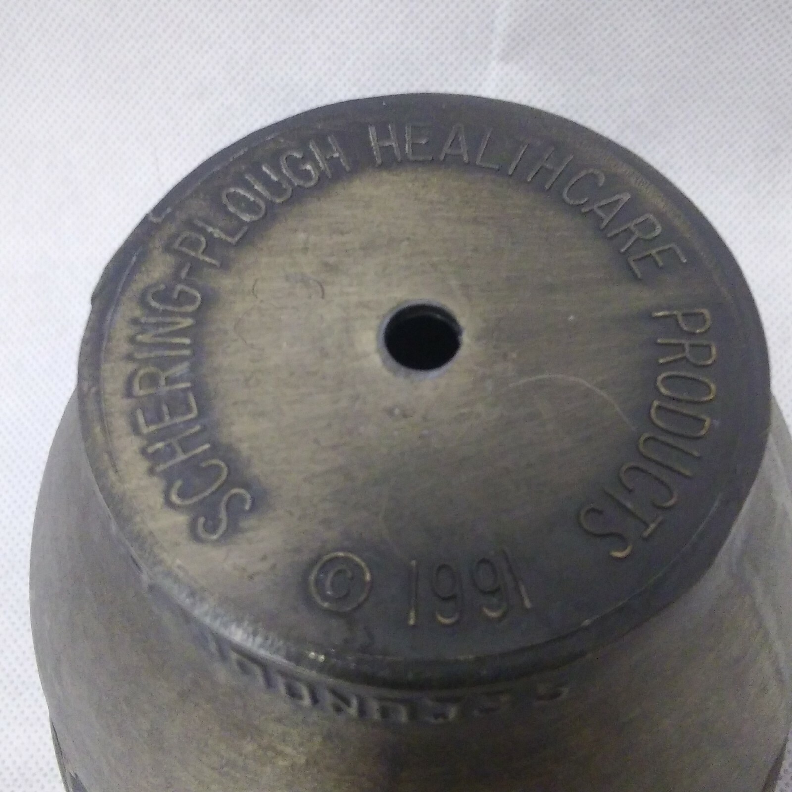 NARD Mortar Pestle Bronzed Planter Pharmacy Scherling Plough Healthcare 1991