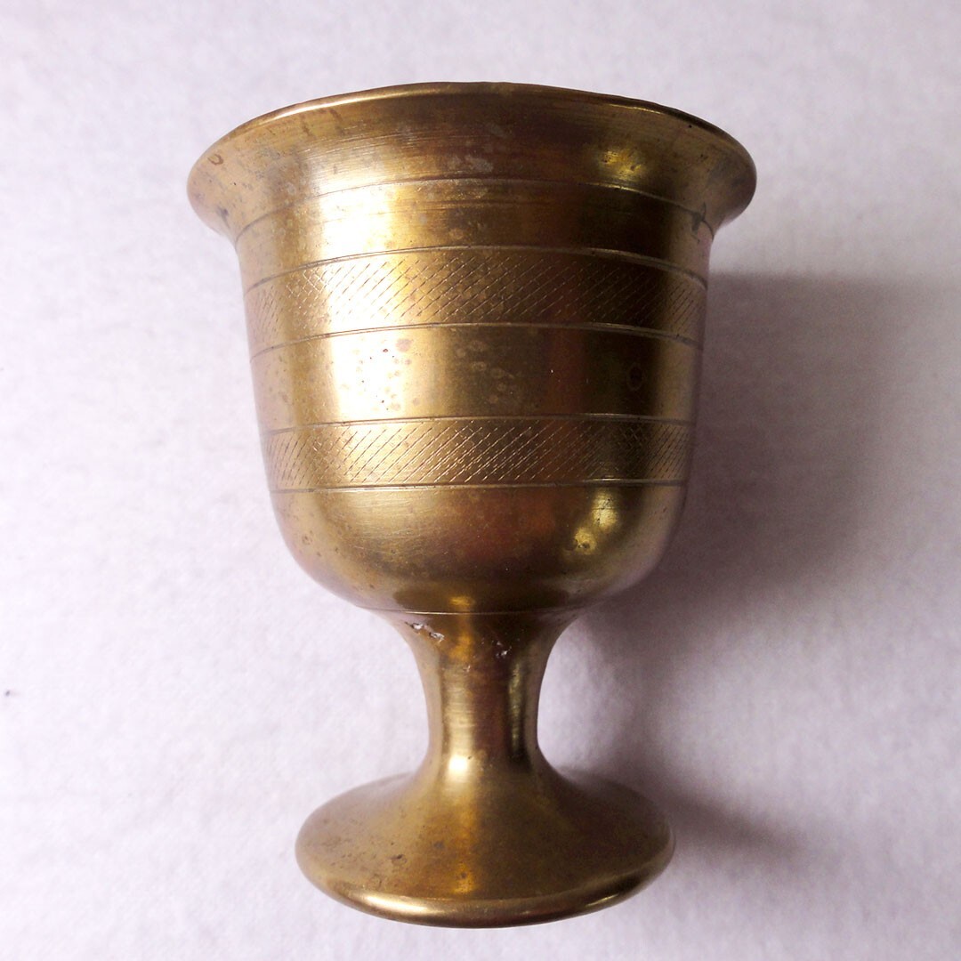 Vintage Small Brass Mortar and Pestle Set, Apothecary Pharmacy Wicca