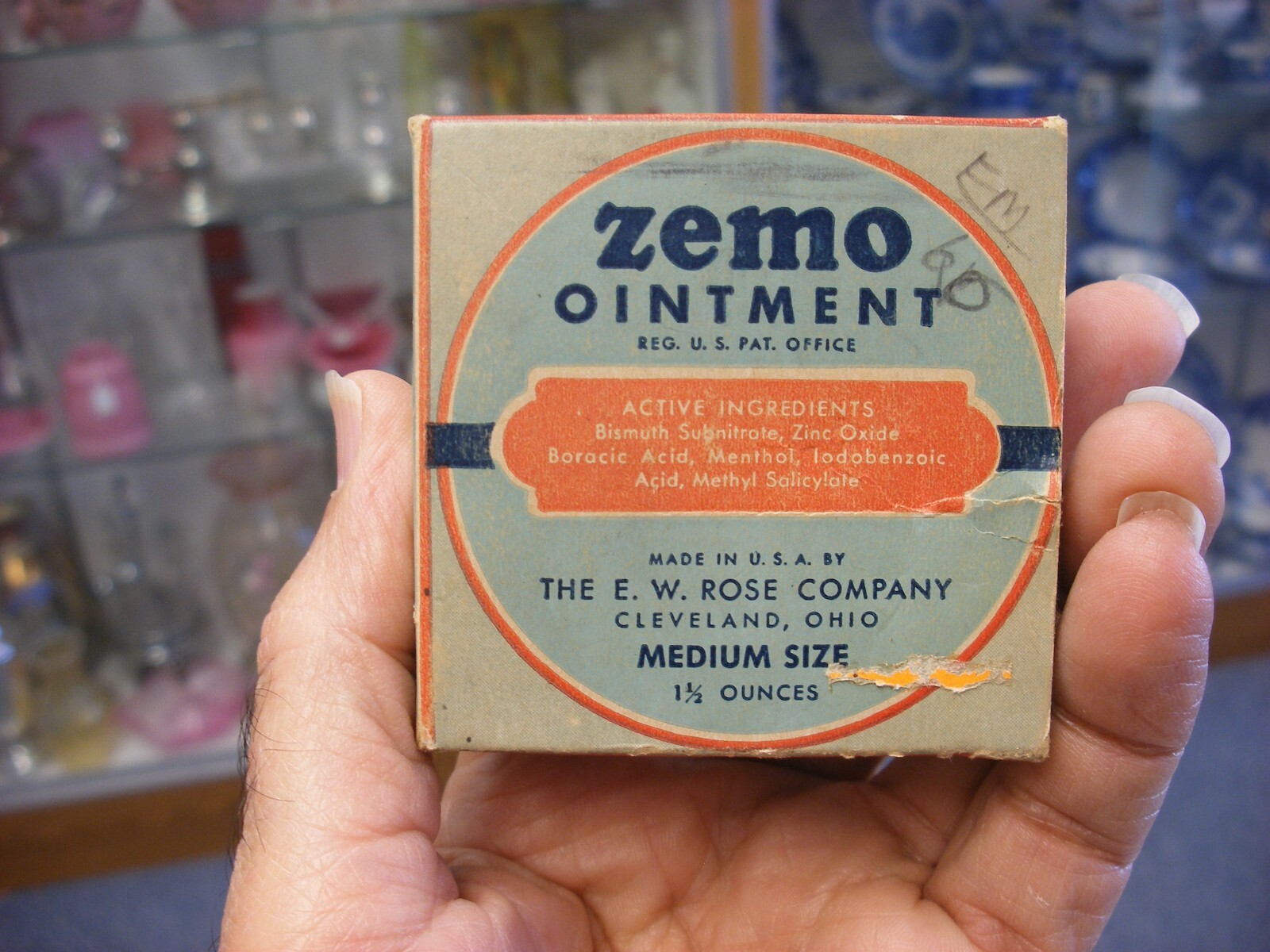 Vintage Medical Remedy Pharmacy Quack Cure – Zemo Ointment – Empty