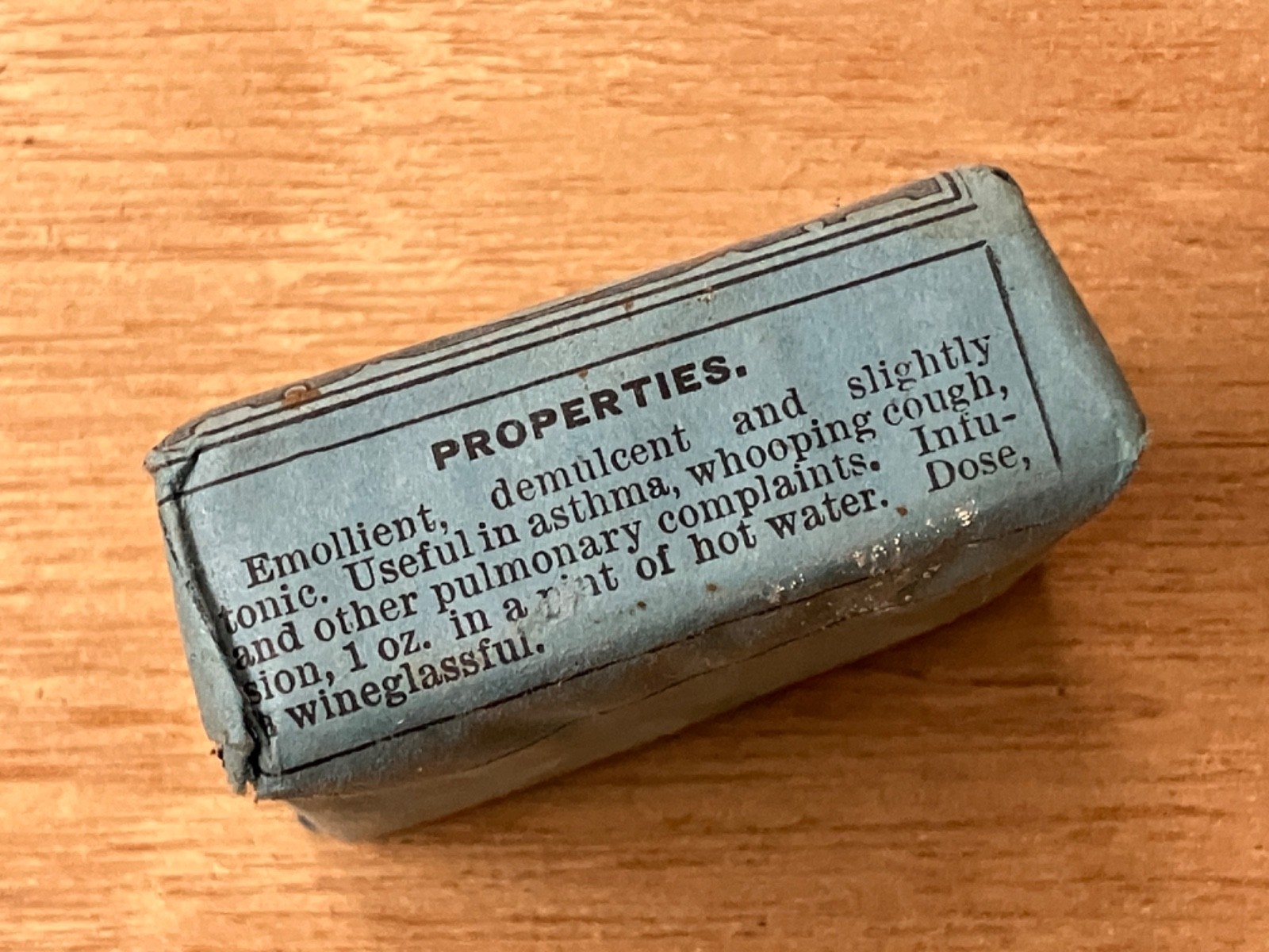 Antique Full Allaire Woodward Co Medicine Package Coltsfoot Herbs Drugs e.1900s