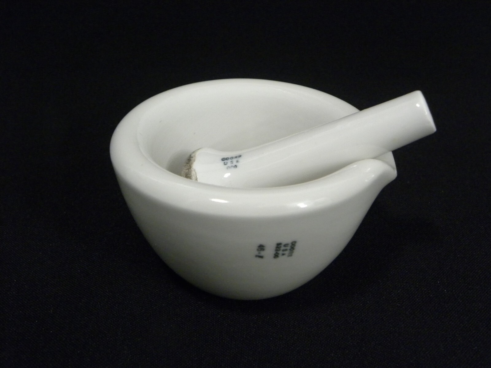 Vintage Used Coors USA Lab Mortar 522-00 and Pestle 000 Set, #4