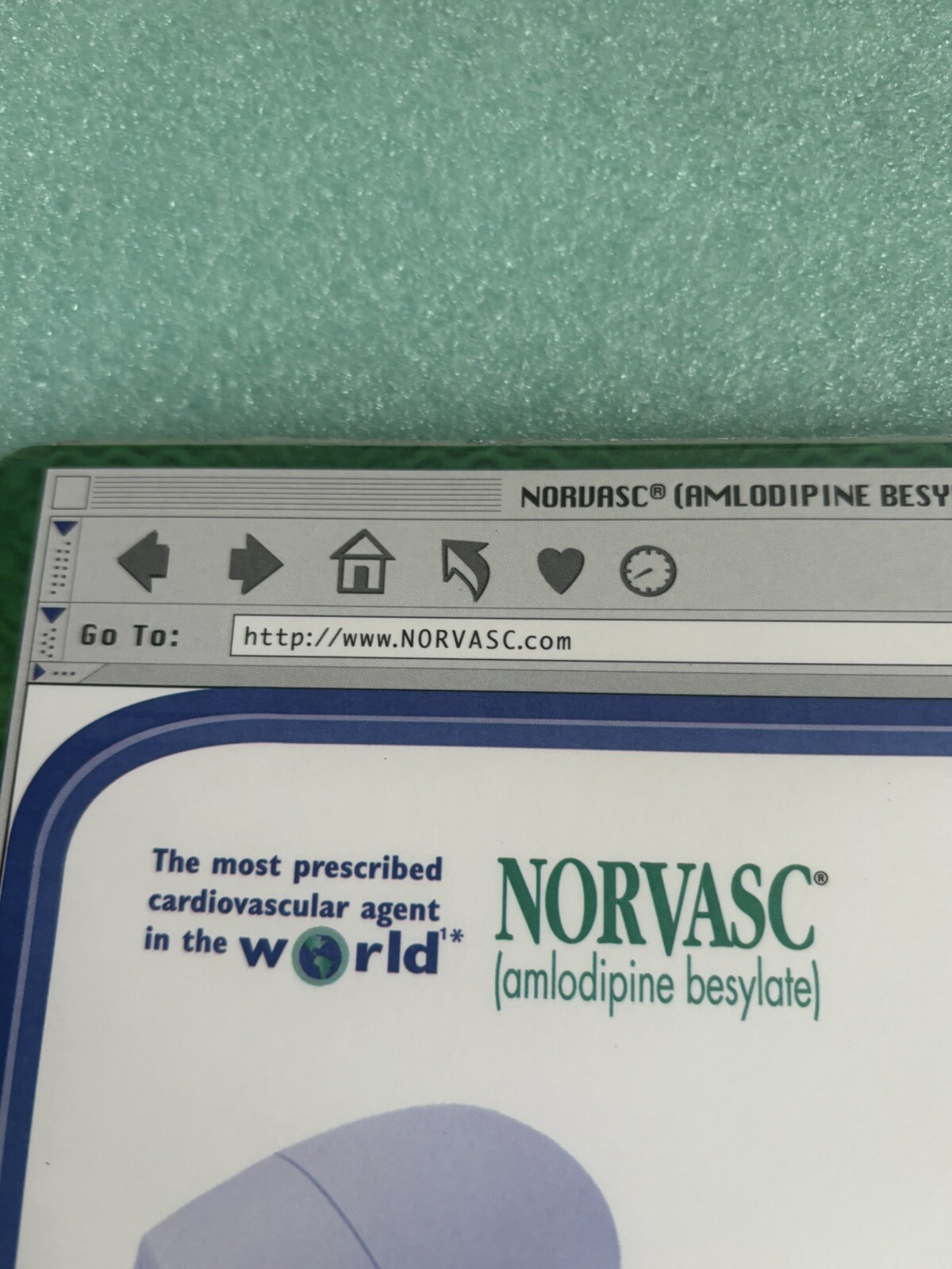 pharmaceutical drug promo NORVASC mouse pad 8×6″