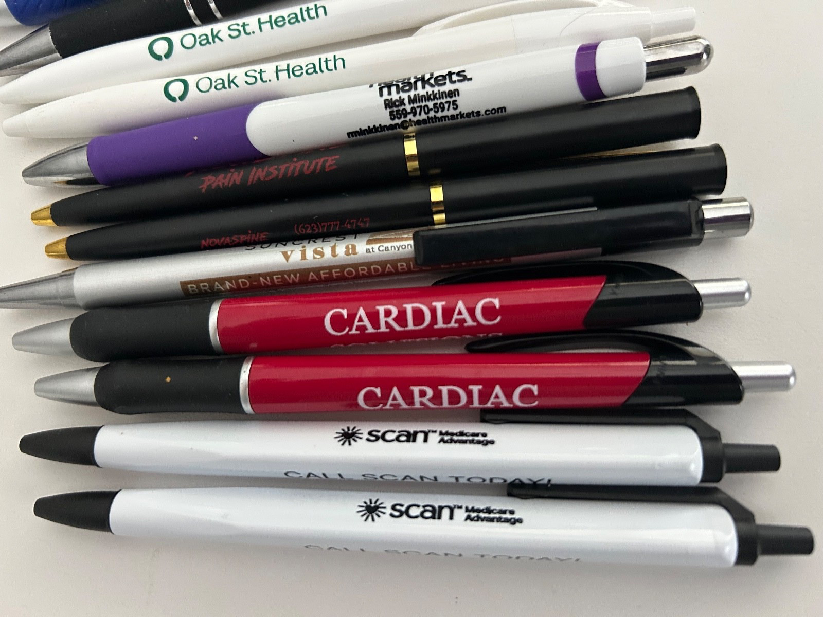 31 Lot Promo PENS Healthcare,Medical Service, Aging,Senior Living,Funeral,Health
