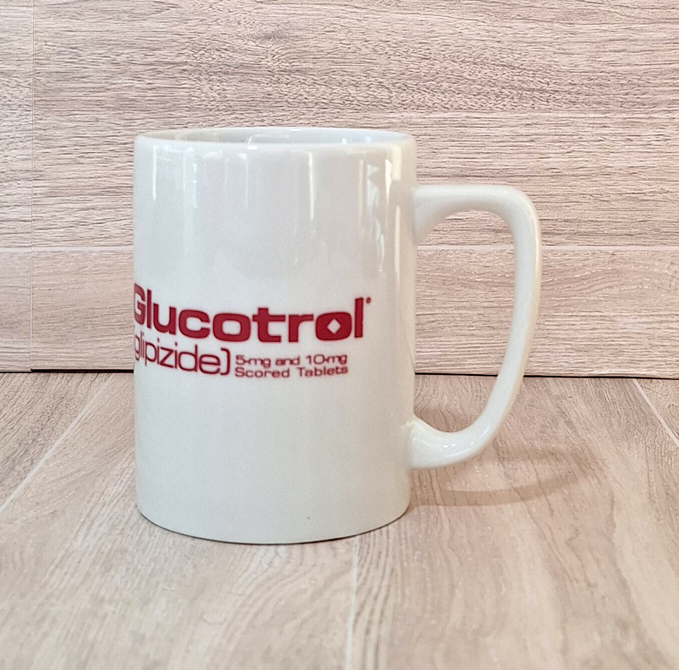 Glucotrol Glipizide Ceramic Coffee Mug Pratt Pharmaceuticals Drug Rep Swag