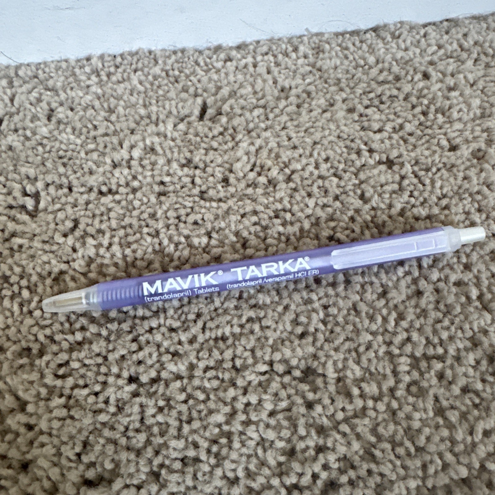 RARE Translucent MAVIK TARKA Pharmaceutical Drug Rep Pen