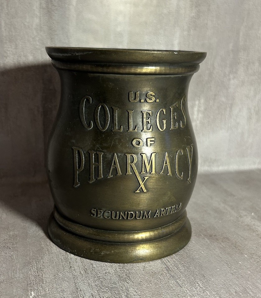 Vintage Schering Brass Mortar College Of Pharmacy Heavy 2001 Z1