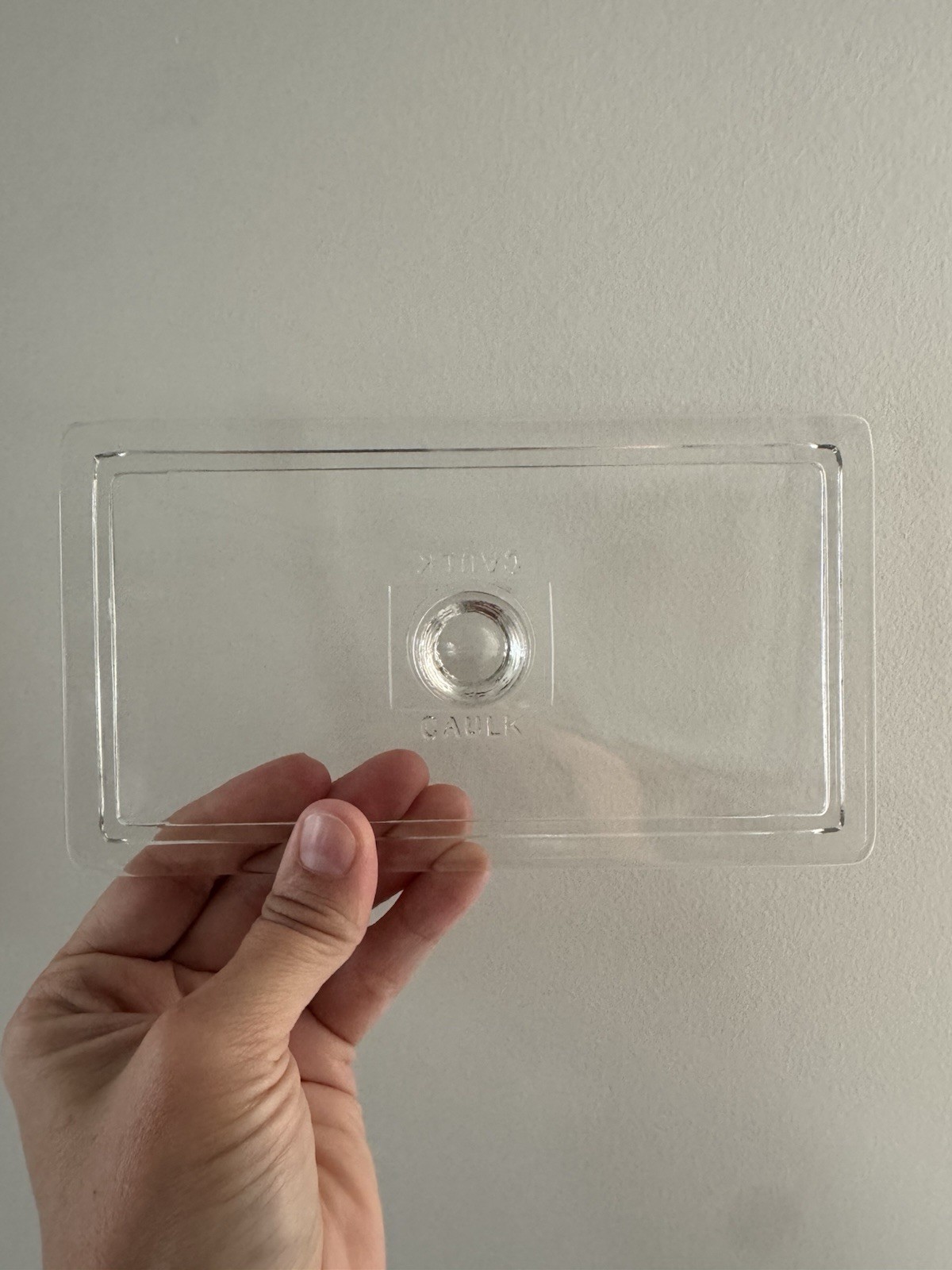 Antique Caulk Clear Glass Covered Box w/ Lid Included, Rectangular