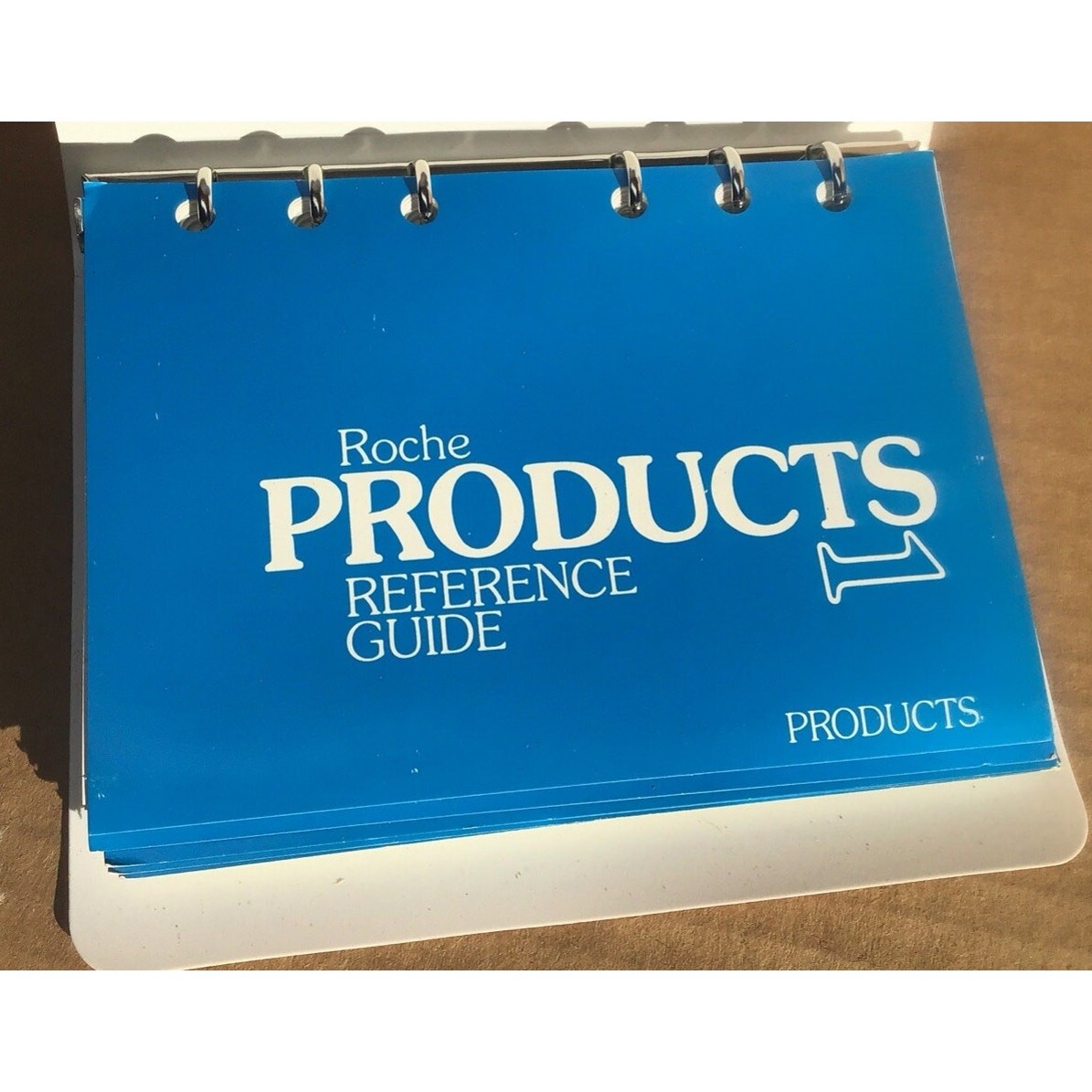 Vintage unused Roche Pharmaceutical Promo Mini Binder Medical Reference Visual