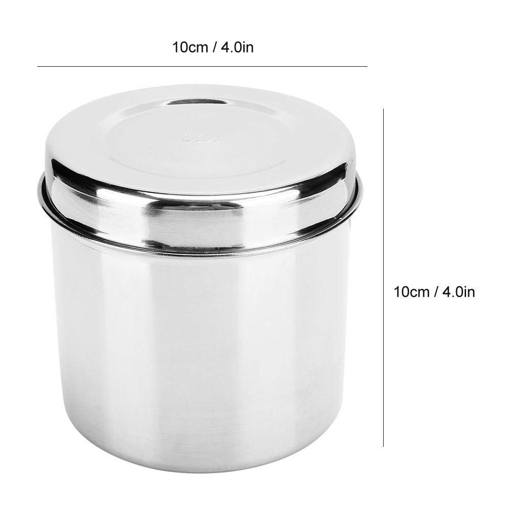 Ointment Jar, 304 Stainless Steel Jar with Lid for Cotton Balls Gauze and Dre…