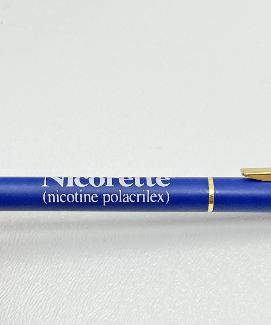 Lot 2 Vintage Drug Representative Nicoderm Nicorette Pen/Pencil Set No Ink As Is