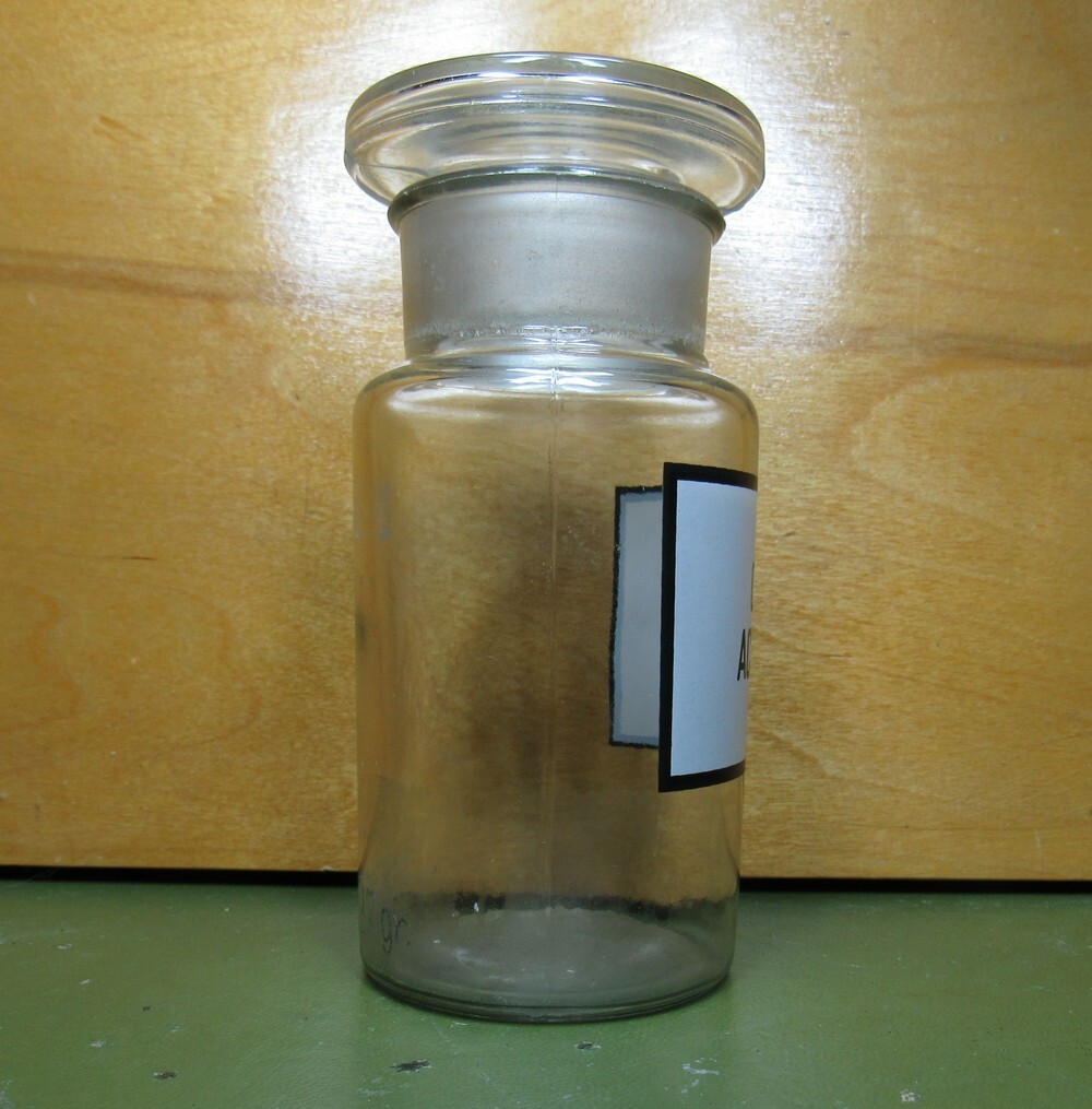 Vintage Medical Science Glass Bottle,Germany,CARBO ACTIVATUS