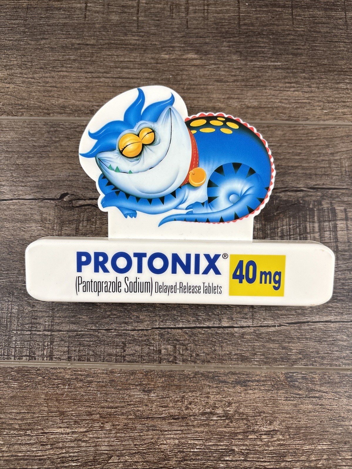 Vtg Protonix Refrigerator Magnet Clip Pharmaceutical Rep Advertisement 6.5″