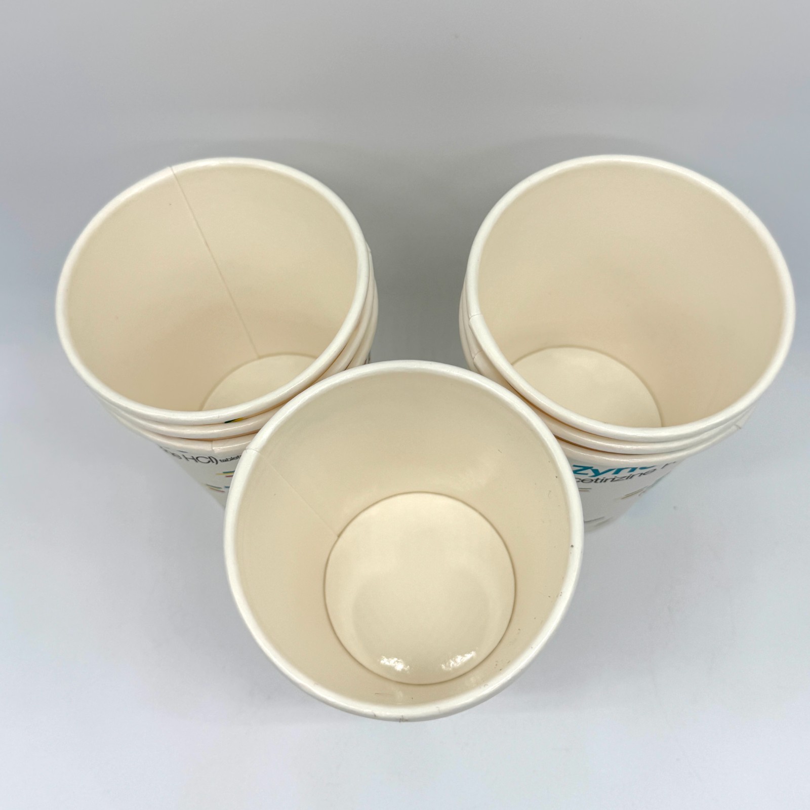 Vintage Zyrtec Pfizer 90s Promo Paper Cups x10 Pharmaceutical Deadstock