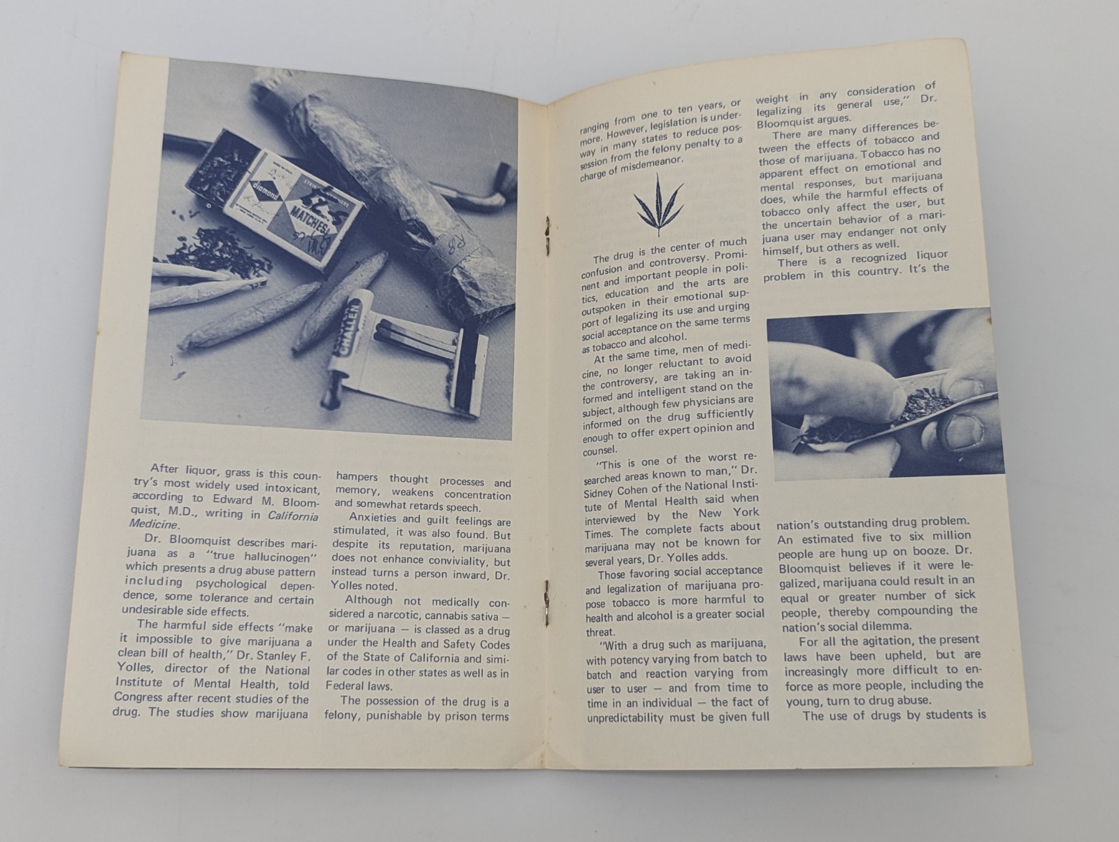 1970’s We Tip Iron Eyes Cody & Parents Guide to Marijuana