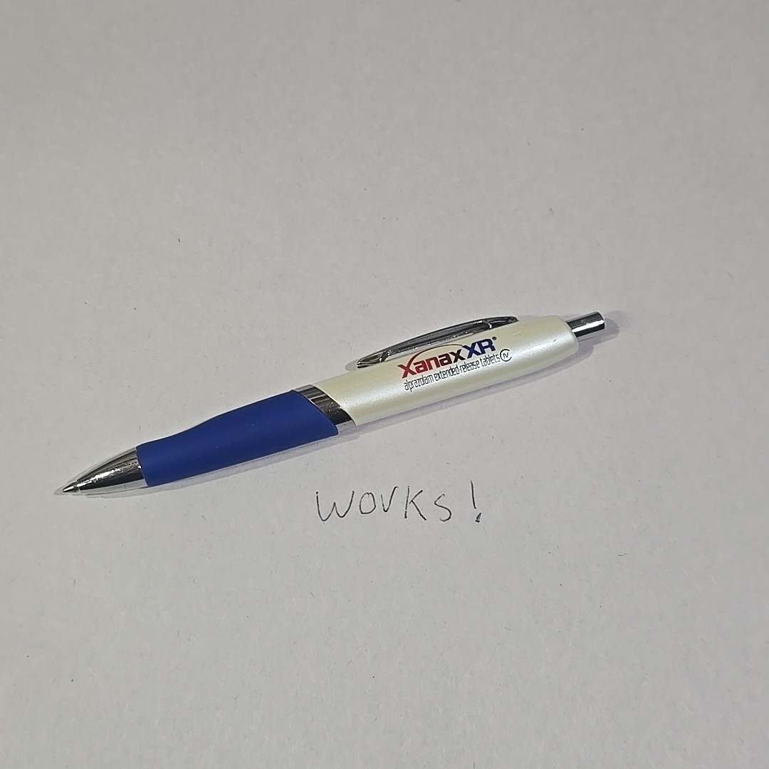 Pharmaceutical Rep Pen for Xanax XR, Vintage Works ,