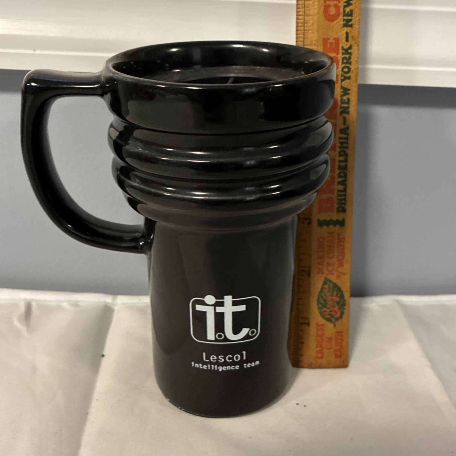Lescol Fluvastatin Sodium Promotional Travel Mug IT RARE UNUSED 6”