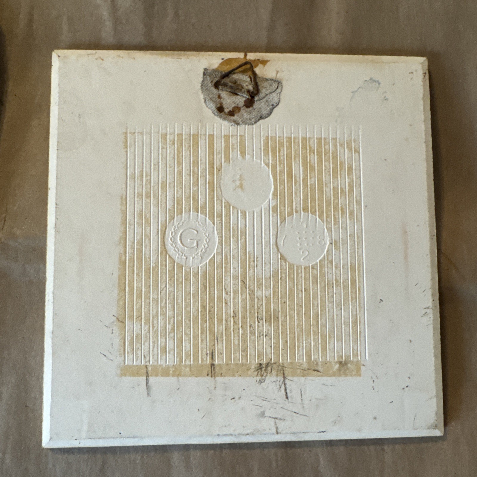 Lot of 2 Vintage Handmade Delft Holland Pharmacy 6×6 Tiles Apothecary Blue White