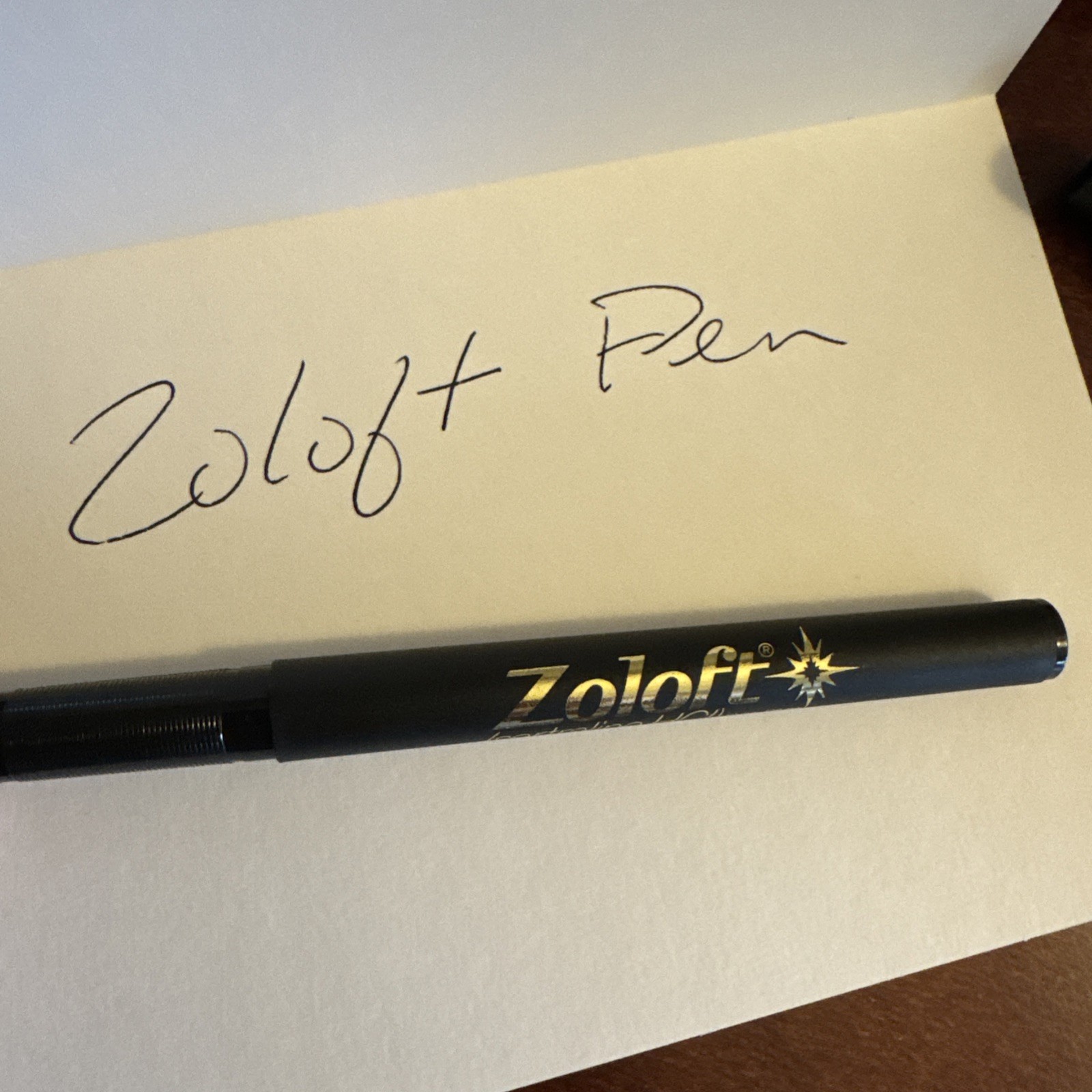 Black Zoloft Drug Rep Pharmaceutical Advertising Pen Pentel Micro Fine Superball