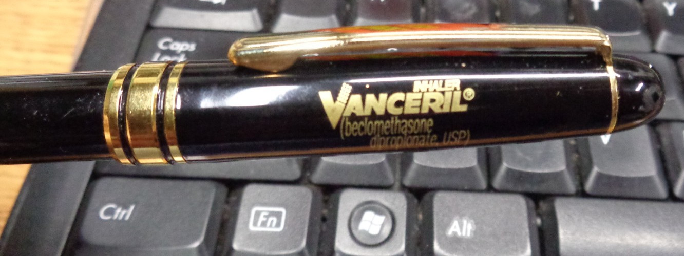 Pharmaceutical Drug Representative Ink Pen VANCERIL Inhaler ~ Tested Works