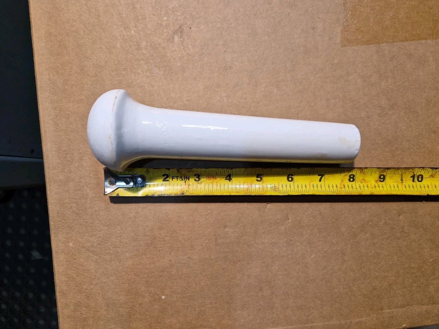 Coors USA Pestle 8″L X 2-1/4″ Dia Head White Unglazed Porcelain, 0 .9lbs, NOS.