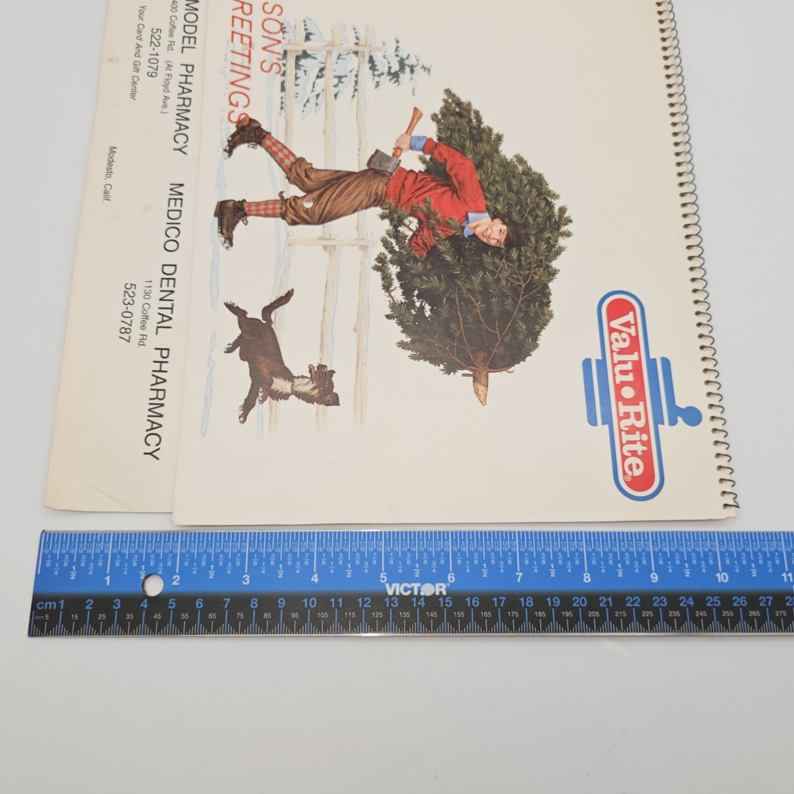 VTG 1989 Valu•Rite Calendar MODESTO, CA The Model Pharmacy Medico Dental COUPONS