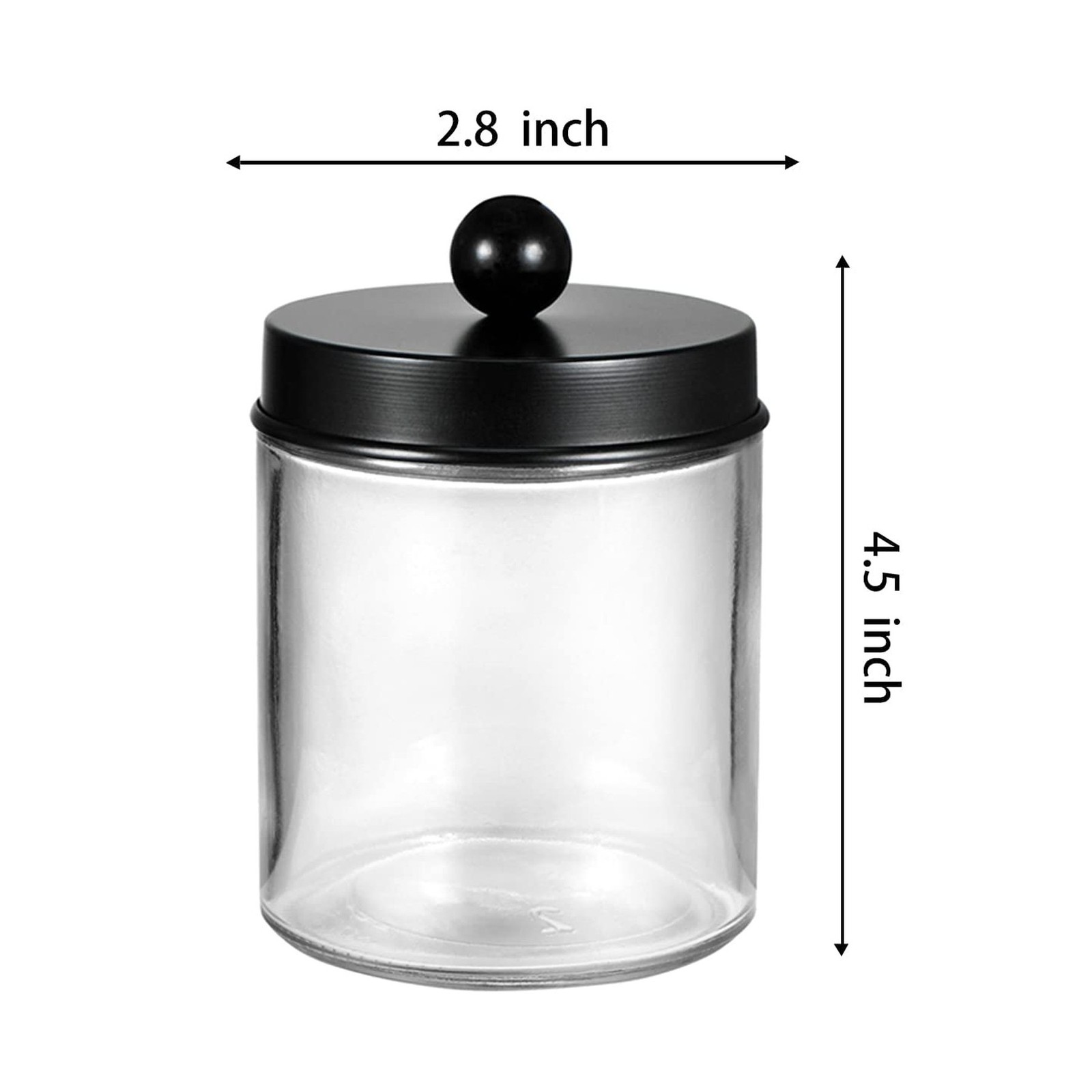 Amolliar 4 Pack Apothecary Jars Bathroom Vanity Storage Organizer S… Fast Ship