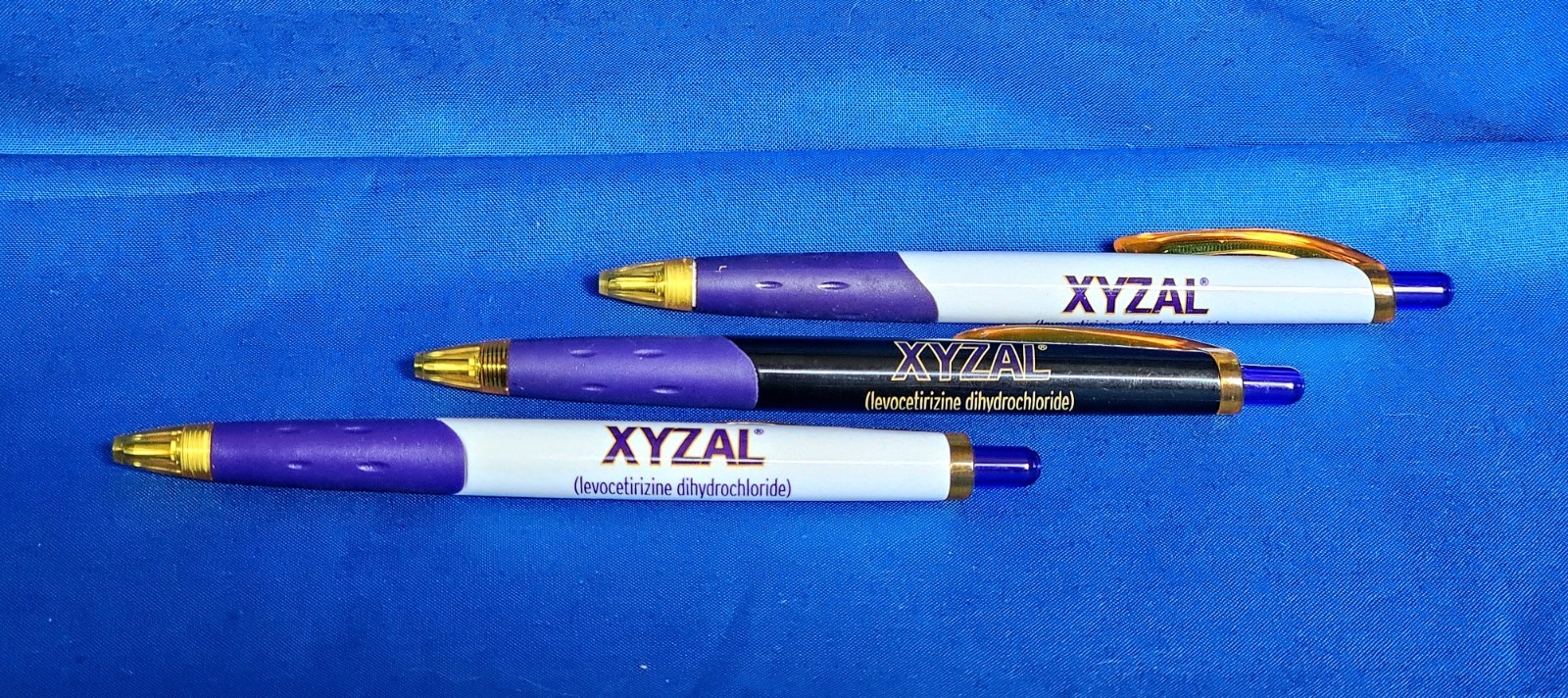 Xyzal Drug Rep 3 Ink PENS Pharmaceutical Collectible Medical Promo New PAPERMATE