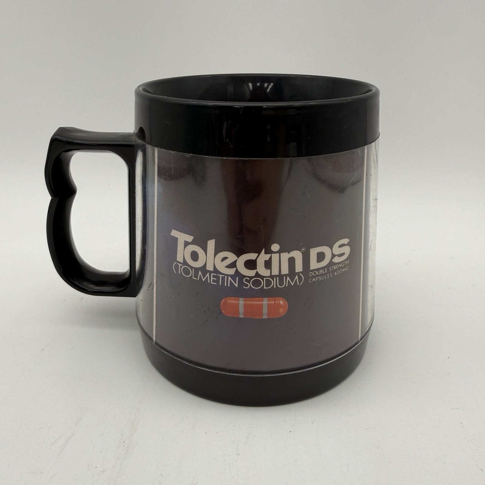 Rare Tolectin DS Plastic Cup Mug Pharmaceutical Advertising Coffee Drink