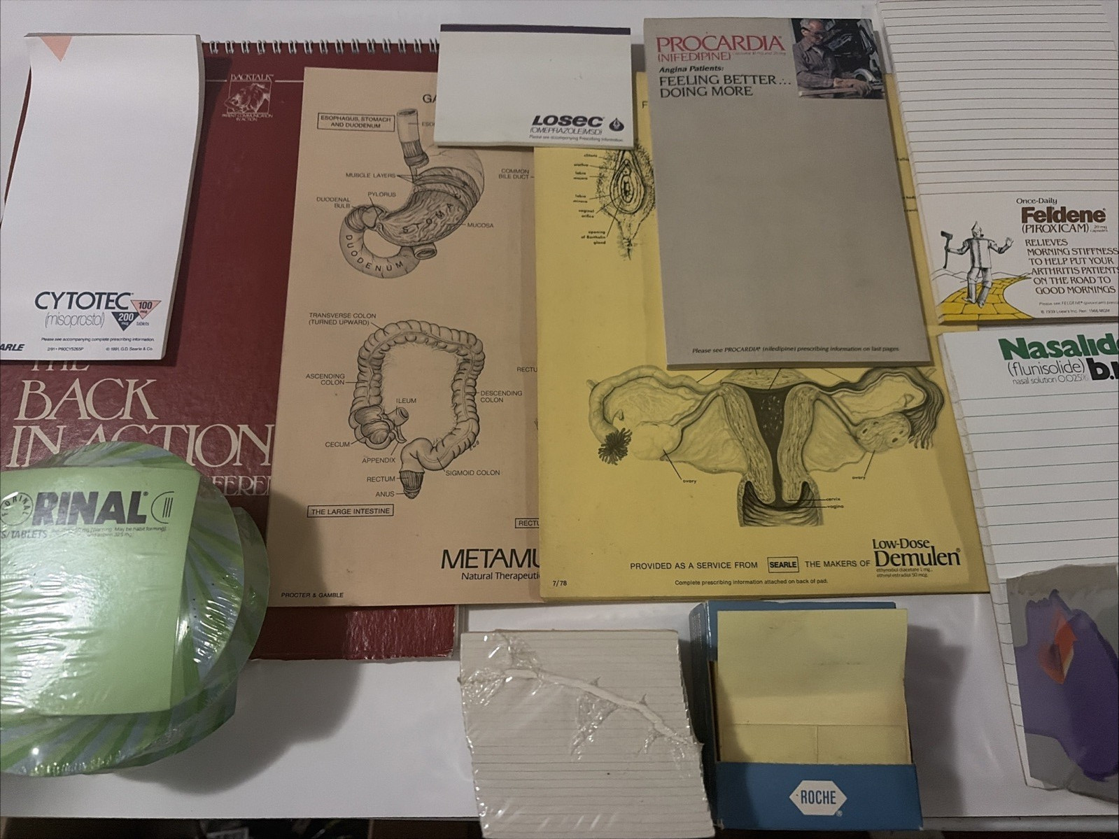 Drug Rep Promo LOT Illustrations, NotePads, Sticky Notes, NEW