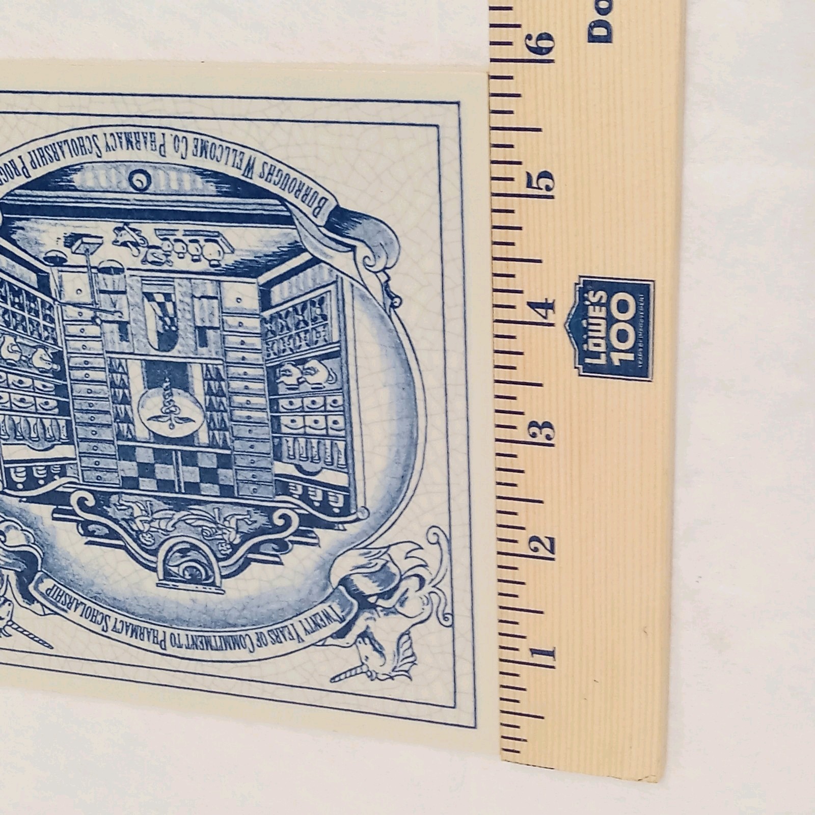 DELFT HOLLAND Pharmacy Tile Burroughs Scholarship Pharmacist Apothecary