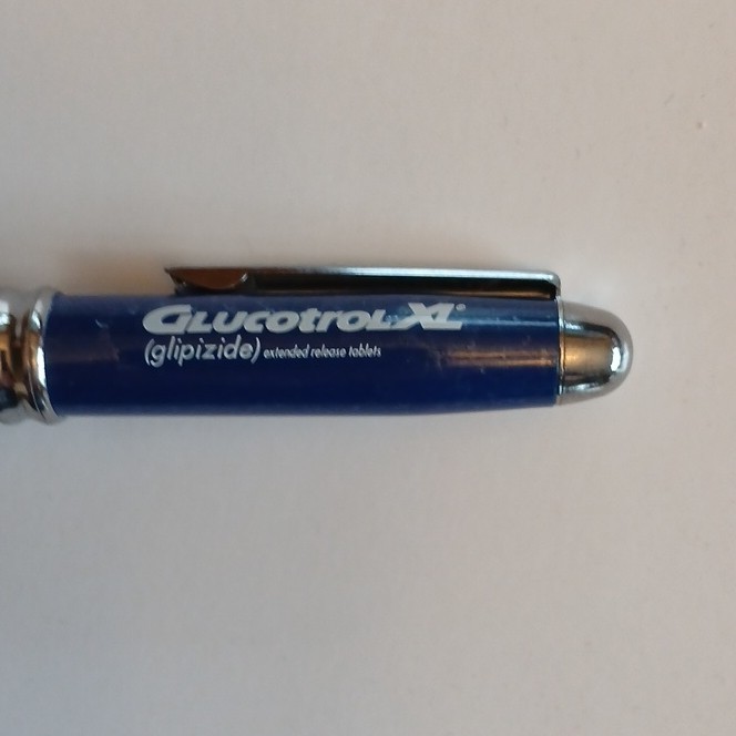 Glucotrol XL Glipizide Blue Pharmaceutical Promotional Ballpoint Pen