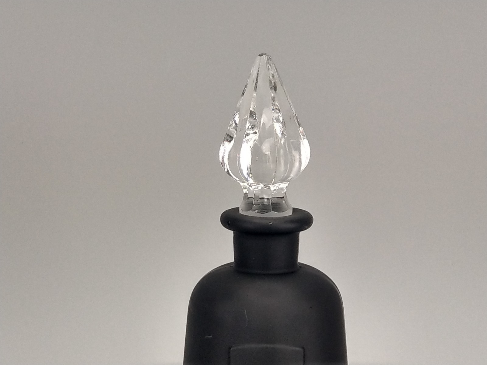 Vintage black matte glass apothecary bottle Royal Pharmaceutical Society